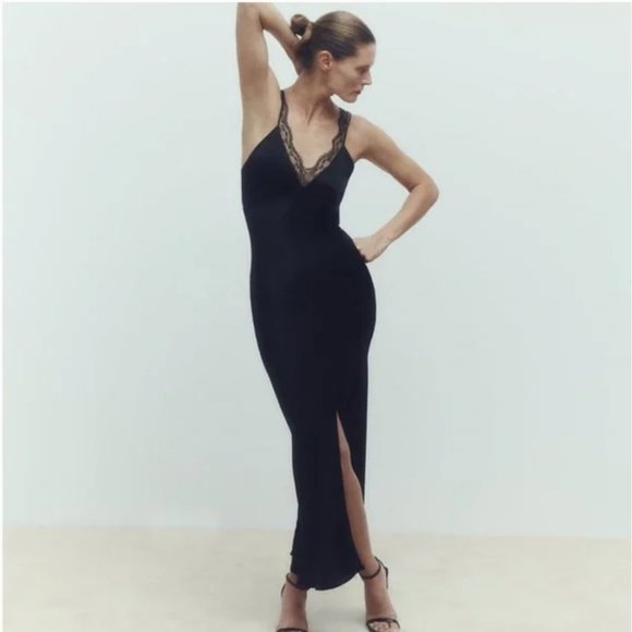 Zara Lace Slip Dress XS - Picture 1 of 9